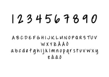 Load image into Gallery viewer, playful brushed silver letters
