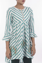 Load image into Gallery viewer, Women&#39;s Ethnic Frock TURQUOISE STRIPE
