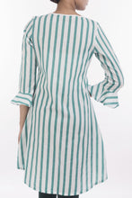 Load image into Gallery viewer, Women&#39;s Ethnic Frock TURQUOISE STRIPE
